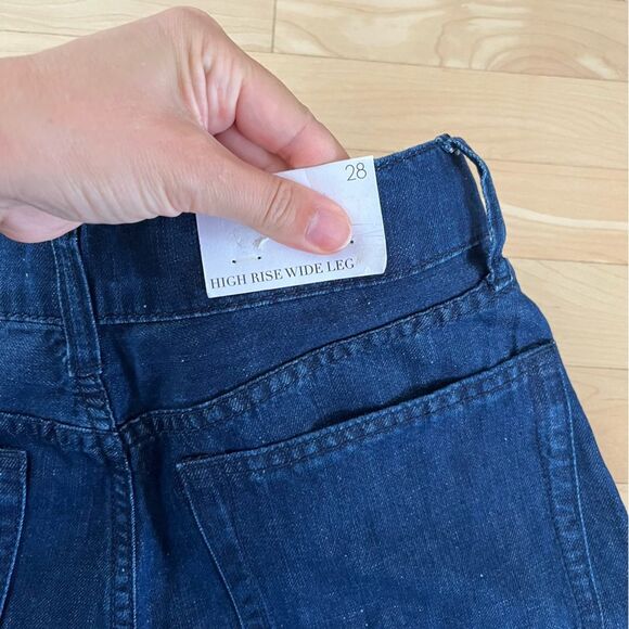 WEWOREWHAT High Rise Wide Leg Jeans in Hayes Wash 28 NWT - Picture 12 of 14